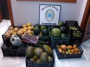 ROBOS EN EL CAMPO FRUTA Y VERDURA DECOMISADA