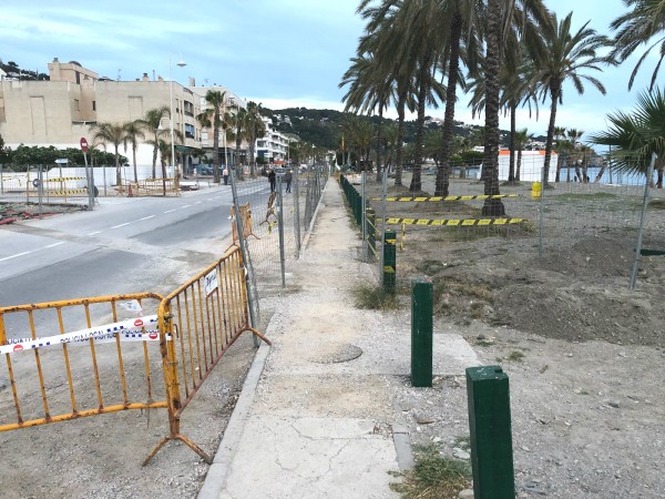 Obras en el Paseo Marítimo de La Herradura