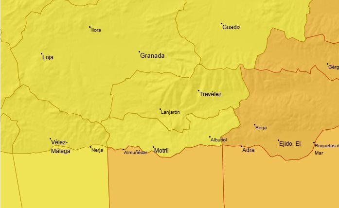 Viernes de lluvia, viento y temporal de poniente en la Costa Tropical